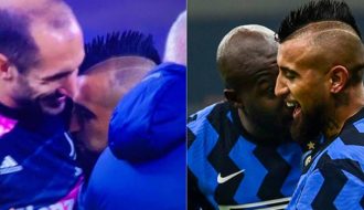Vidal hôn logo Juventus khiến cộng đồng fan của Inter dậy sóng